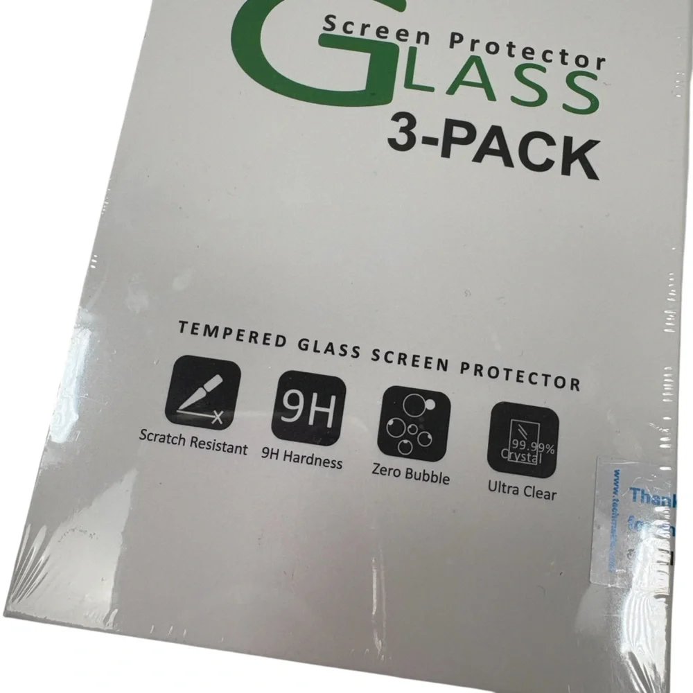 Amfilm Tempered Glass Screen Protector 3 Pack New Electronics Scratch Resistant